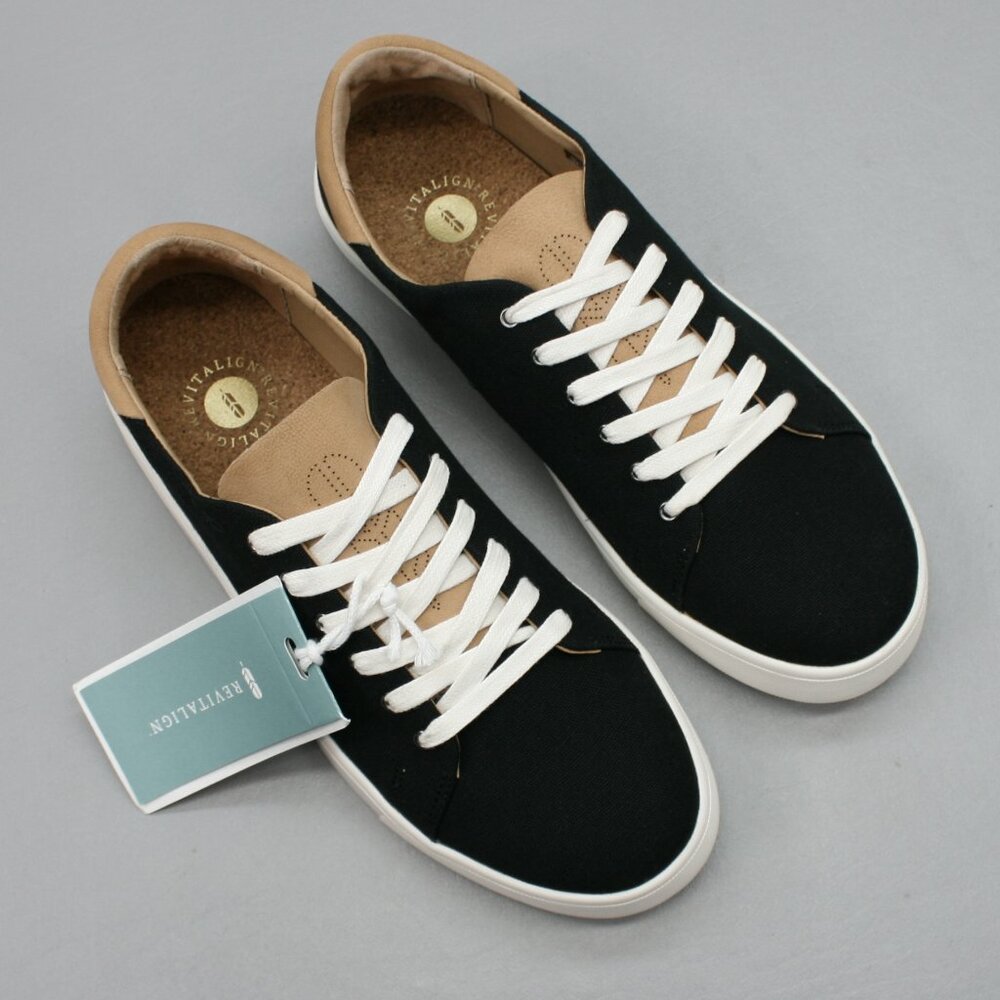 REVITALIGN Black and Tan Low-Top Athletic Sneakers - Picture 6 of 10